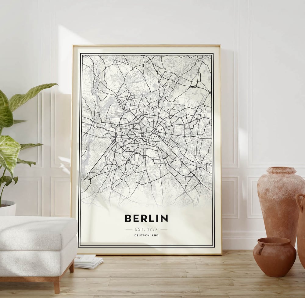 Berlin - Modern Minimalist City Map Poster