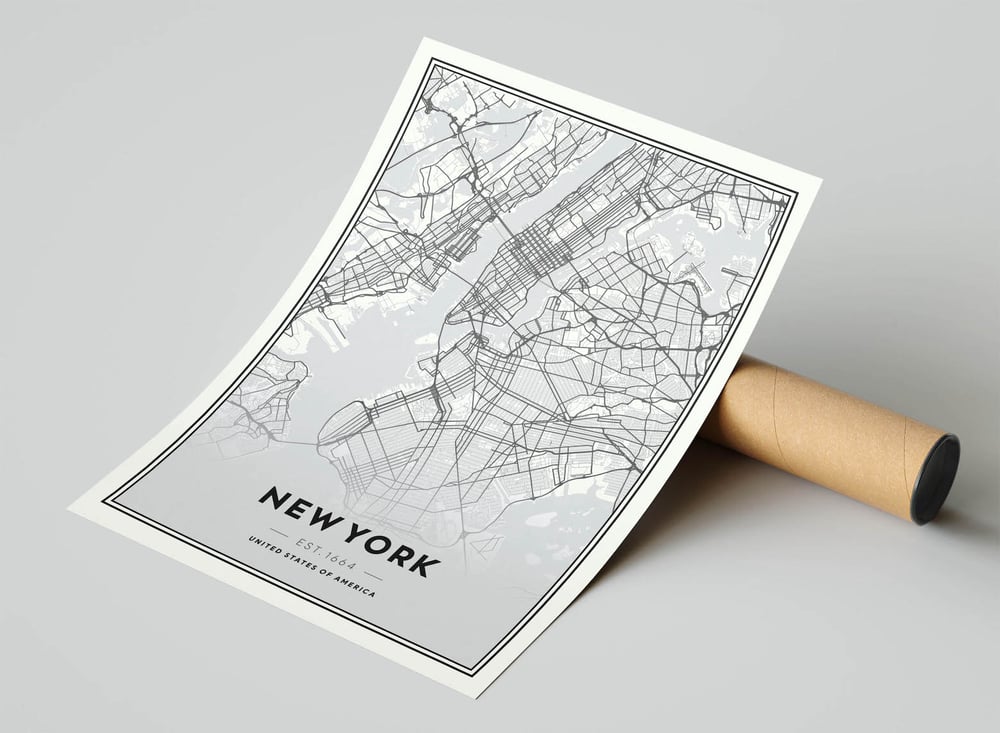 New York - Modern Minimalist City Map Poster