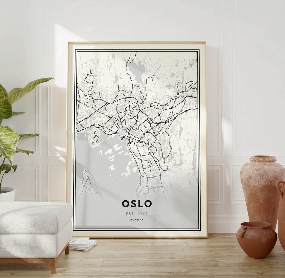 Oslo - Carte de la ville minimaliste moderne Poster