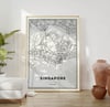 Singapore - Modern Minimalist City Map Poster