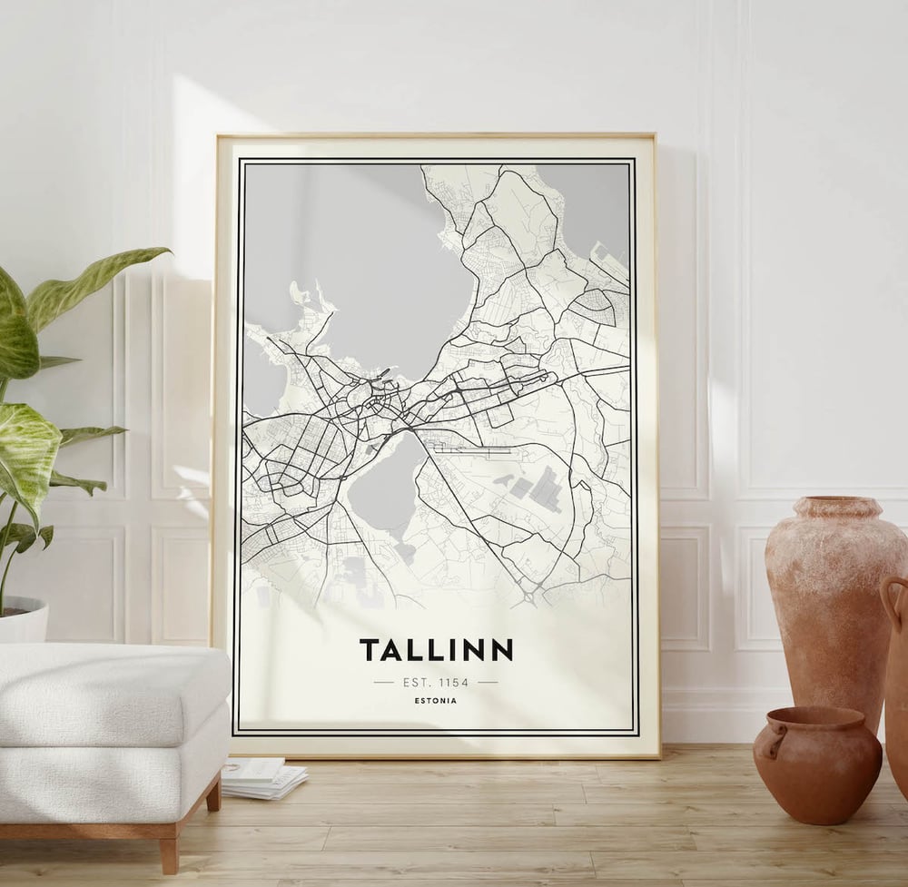 Tallinn - Modern Minimalist City Map Poster