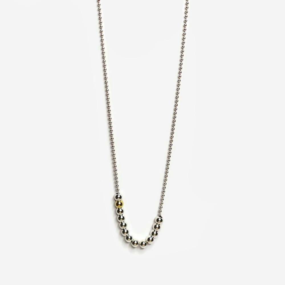Image of Sautoir Argent et or "J'adore"