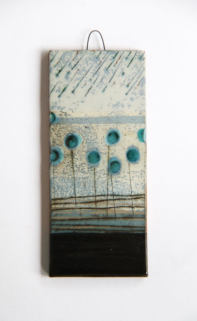 Contemporary Porcelain Nature Inspired Brooch - Seed Heads (Rounded)