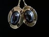 LARGE VICTORIAN 15CT NATURAL CABOCHON GARNET DROP EARRINGS 6.6g