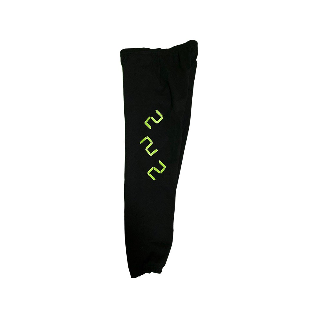 2:22 Digital Clock Heavy Fleece Sweatpants (Black) | austin222