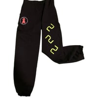 Image 2 of 2:22 Digital Clock Heavy Fleece Sweatpants (Black)