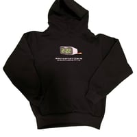 Image 1 of 2:22 Digital Clock Heavy Fleece Hoodie (Black)