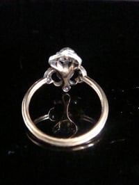 Image 3 of Georgian circa 1820 18ct silver old cut diamond fleur de lis ring 0.55ct