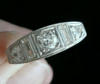 ART DECO 18CT PLATINUM OLD CUT & BAGUETTE CUT DIAMOND 5 STONE 0.65CT RING