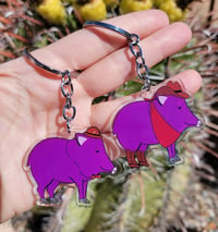 Image 3 of Dapper Javelina Acrylic Keychain 