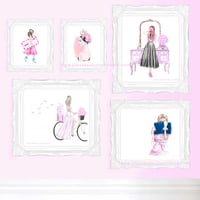 Image 2 of FASHION ILLUSTRATION ART PRINT: MIRROR MIRROR