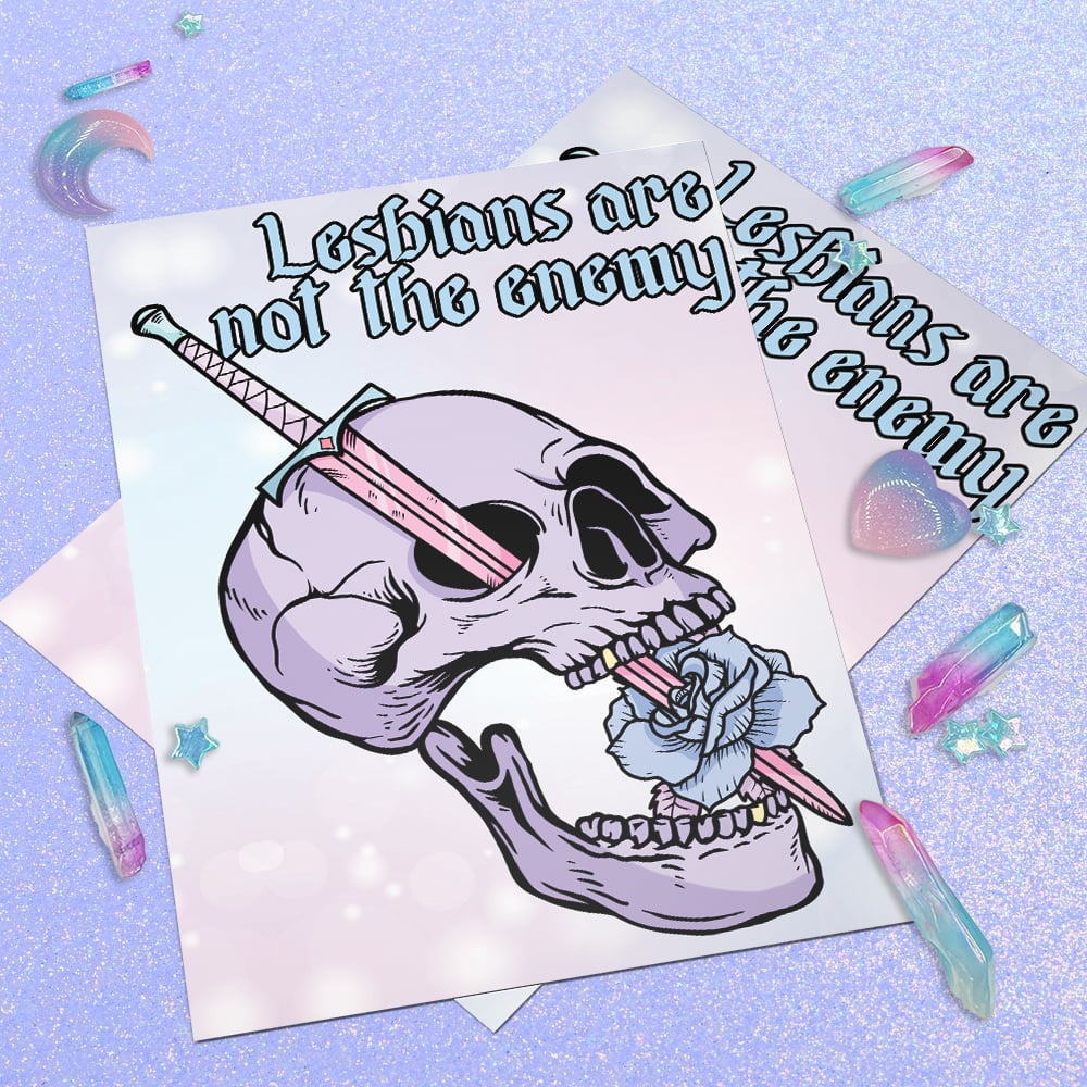 Image of Lesbians Are Not The Enemy Art Print