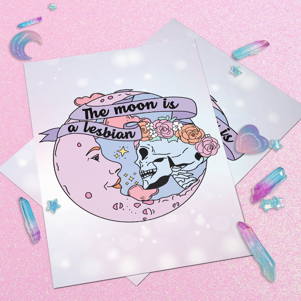 Image of The Moon Is A Lesbian Art Print