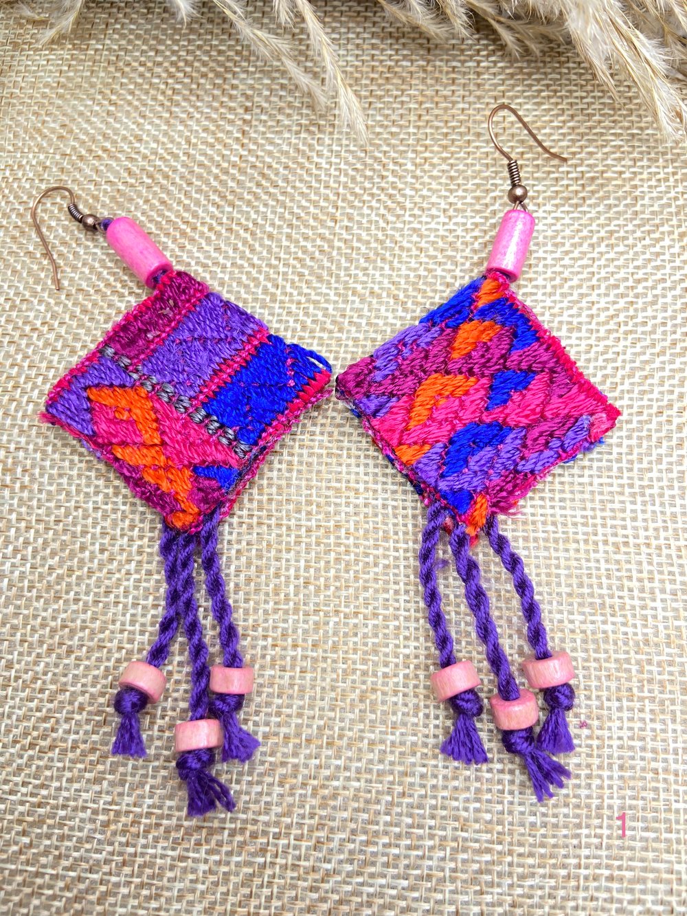  Upcycled Huipil Earrings 