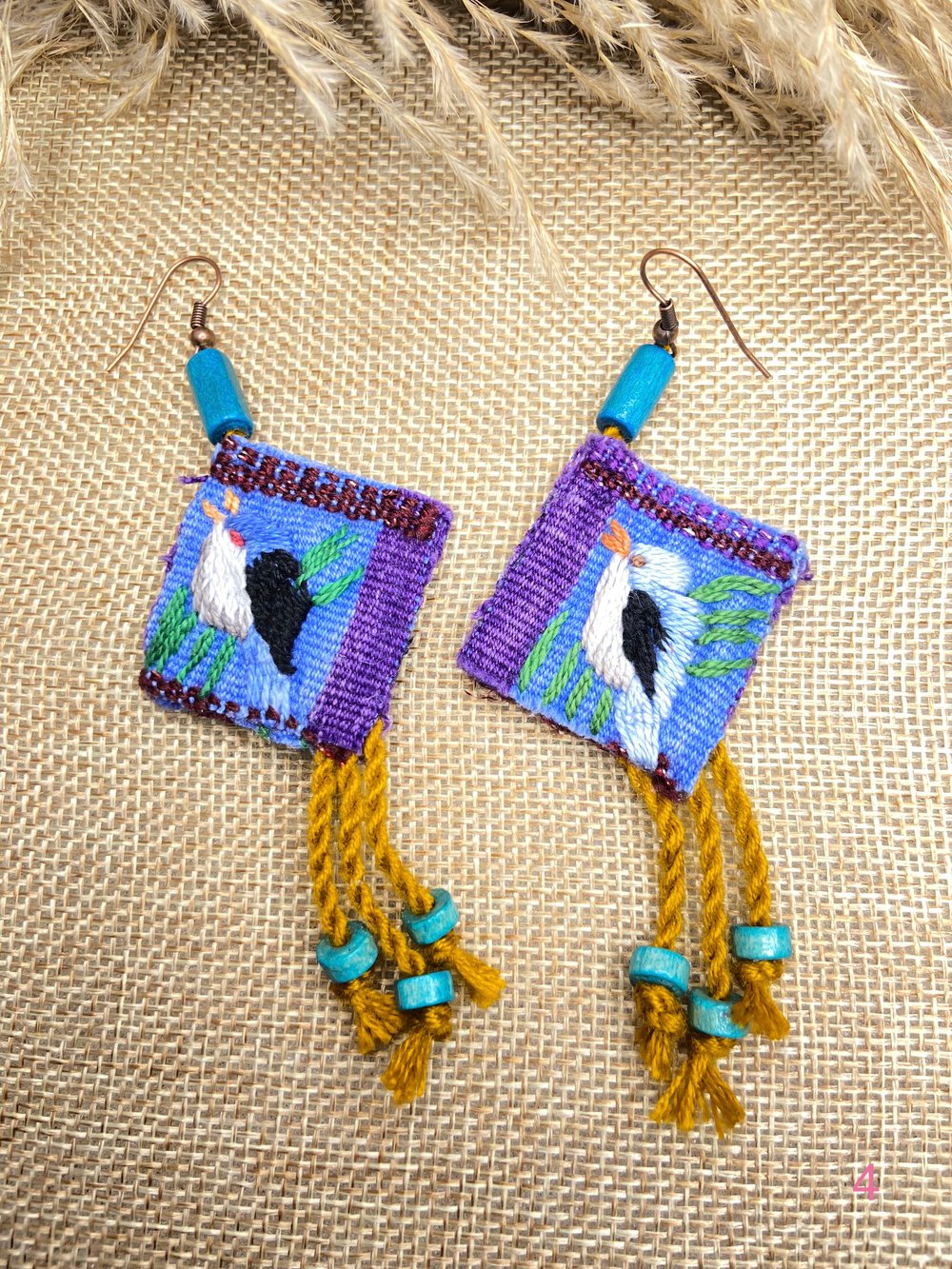  Upcycled Huipil Earrings 