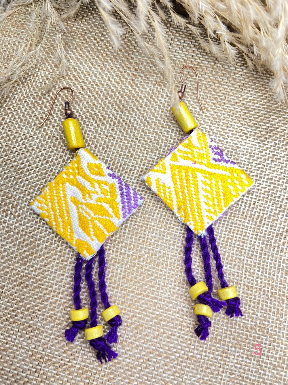  Upcycled Huipil Earrings 
