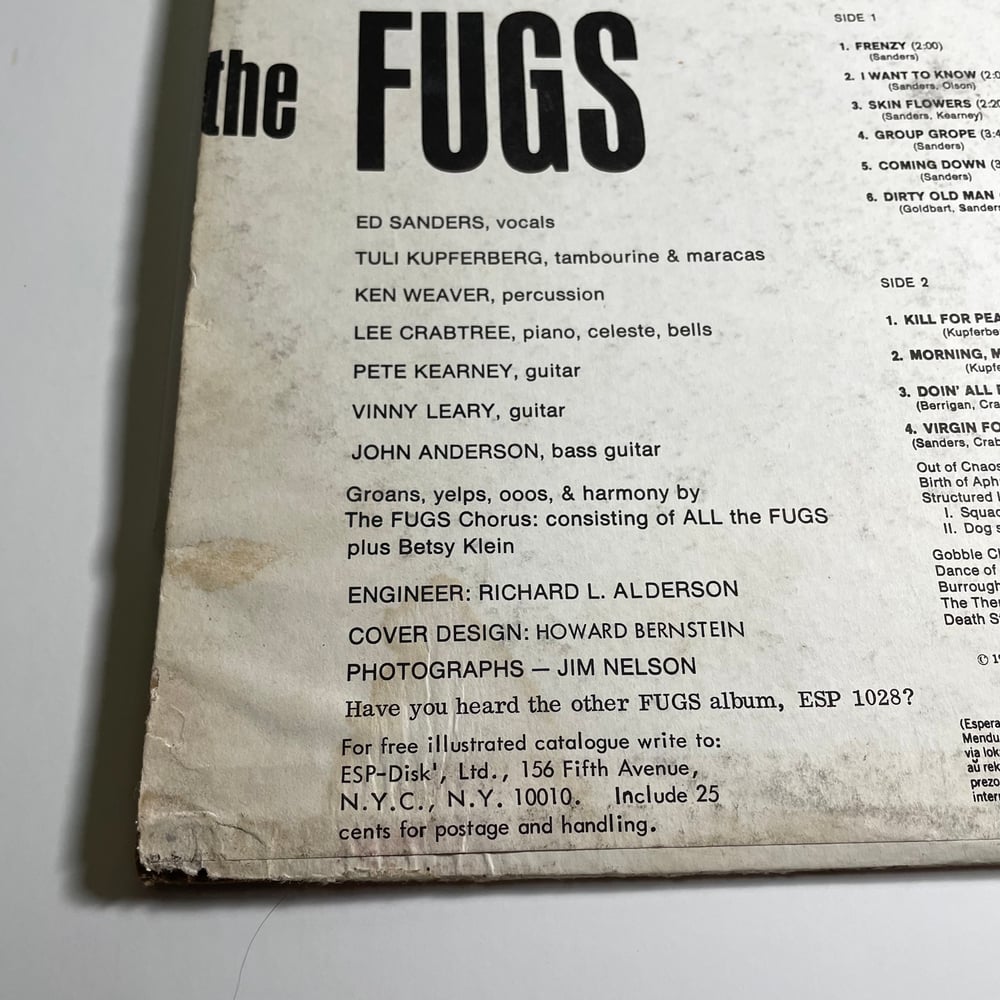 LP: The Fugs (Ed Sanders) - Fugs