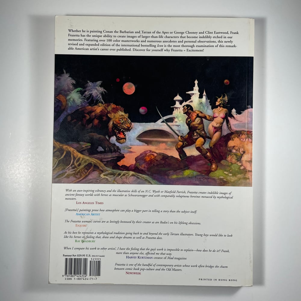 Icon : A Retrospective By The Grand Master Of Fantastic Art Frank Frazetta Book on sale