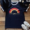 Jumpin' Jac Flash "Rainbow Chaser" Retro Ringer T-Shirt