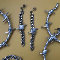 Image 3 of BARBED WIRE CHAIN DROP EARRINGS 