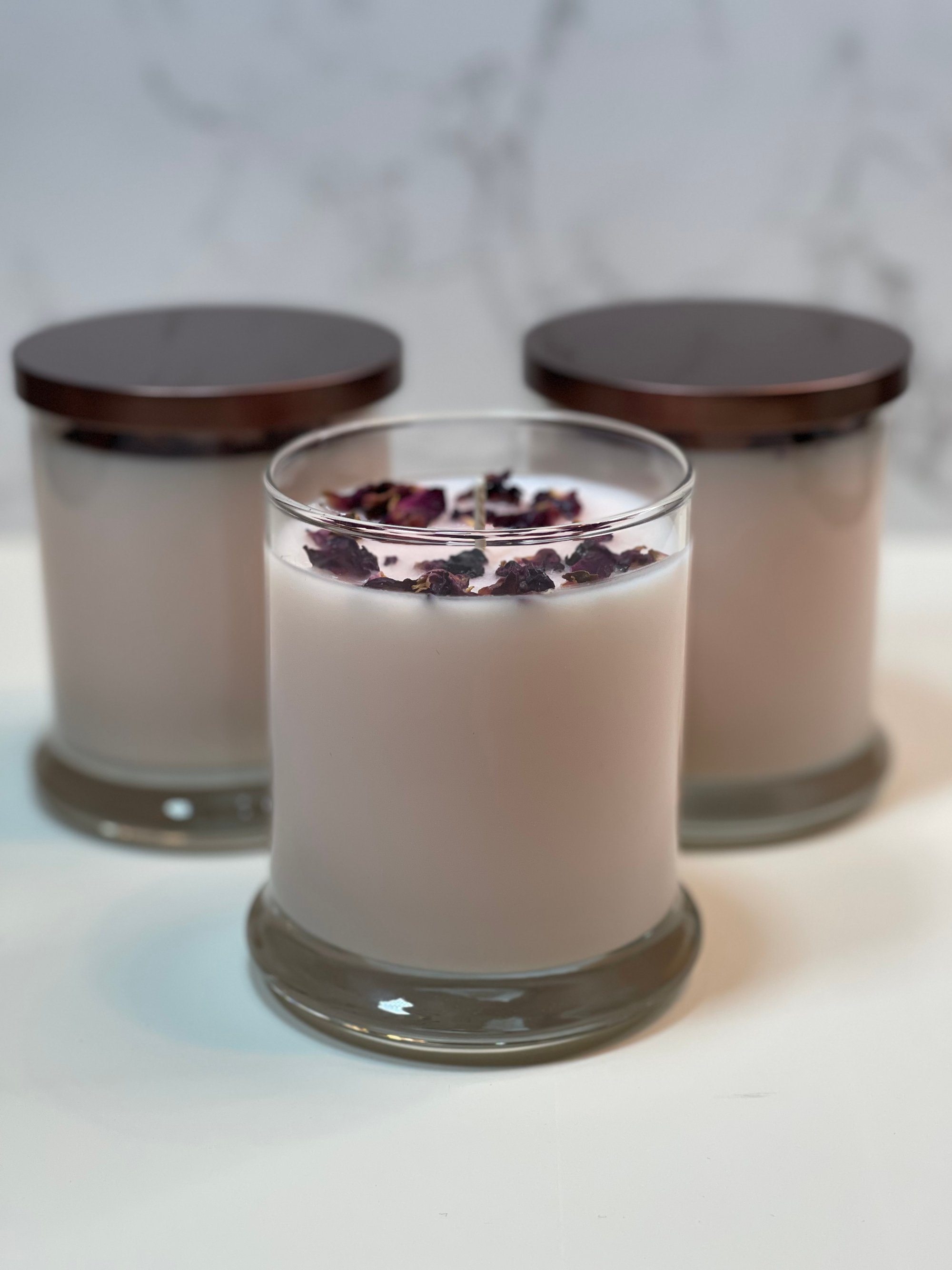 Image of Beautiful Rose Candle, Blossom Candle, Hello Autumn Candle