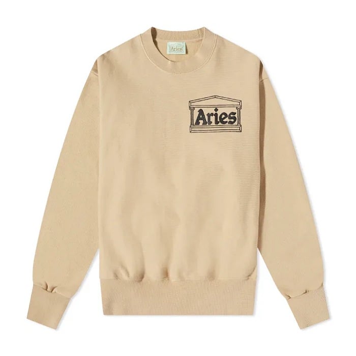 Image of ARIES PREMIUM TEMPLE SWEATSHIRT PEBBLE