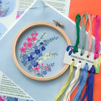 Image 3 of Delphinium Embroidery Kit