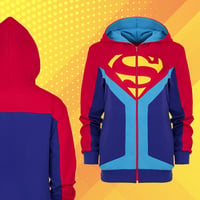 Jon Kent (Superboy) inspired zip-up hoodie