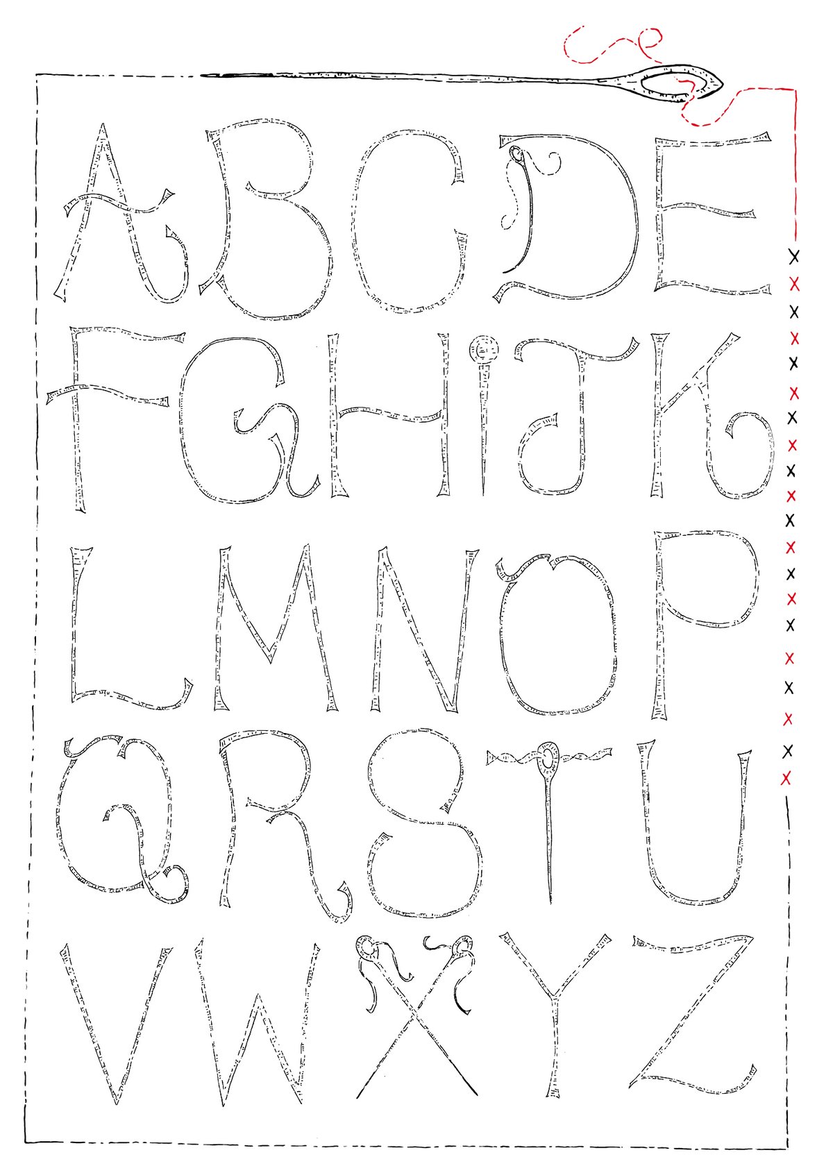 Image of Alphabet (Digital Uppercase Tracing Templates)