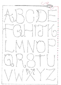 Alphabet (Digital Uppercase Tracing Templates)