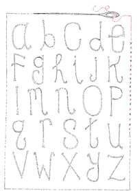 Alphabet (Digital Lowercase Tracing Templates)