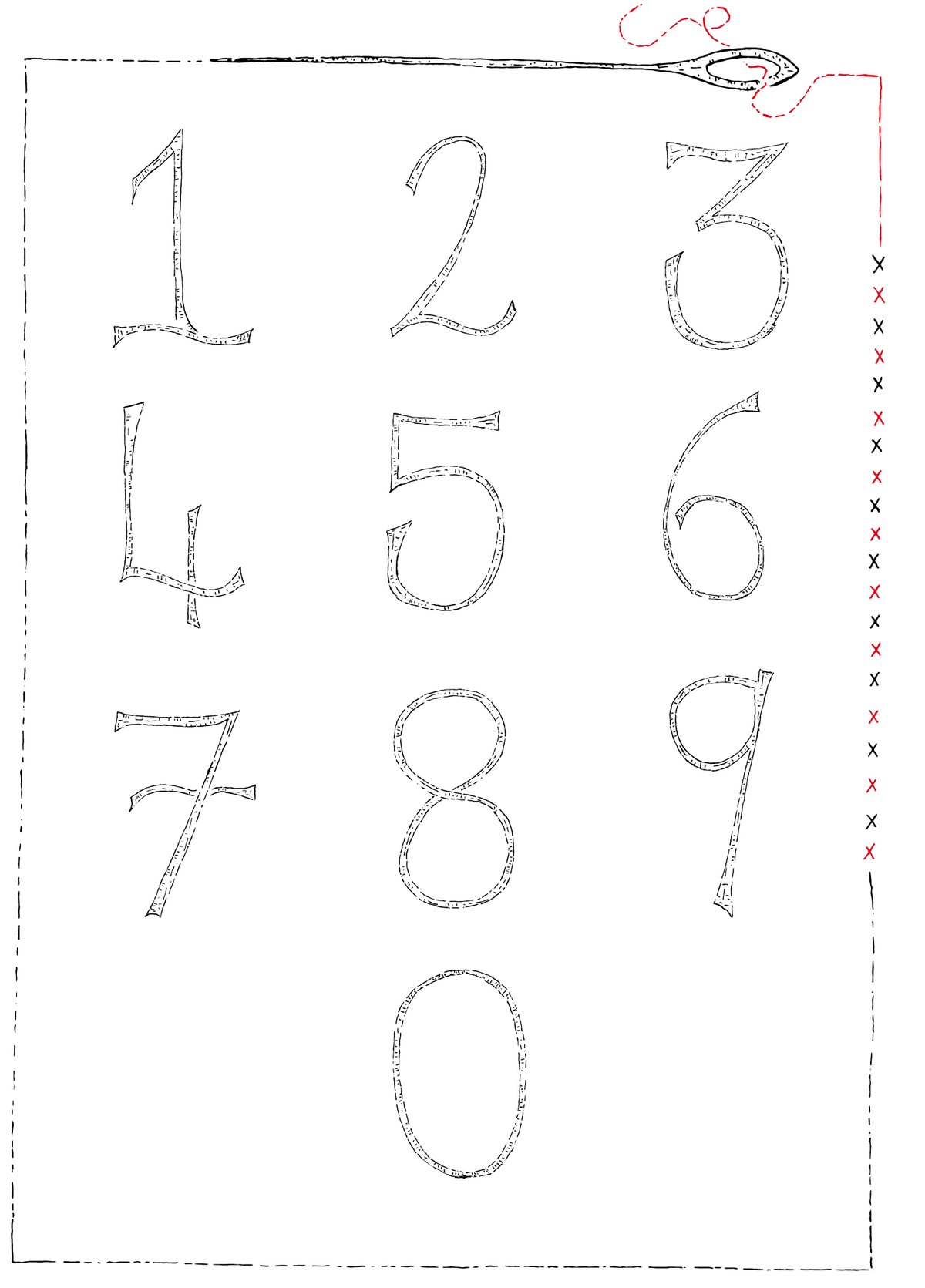Image of Numbers (Digital Tracing Templates)