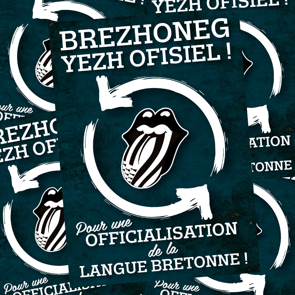Image of Autocollant "Brezhoneg yezh ofisiel" ("Pour une officialisation de la langue bretonne")