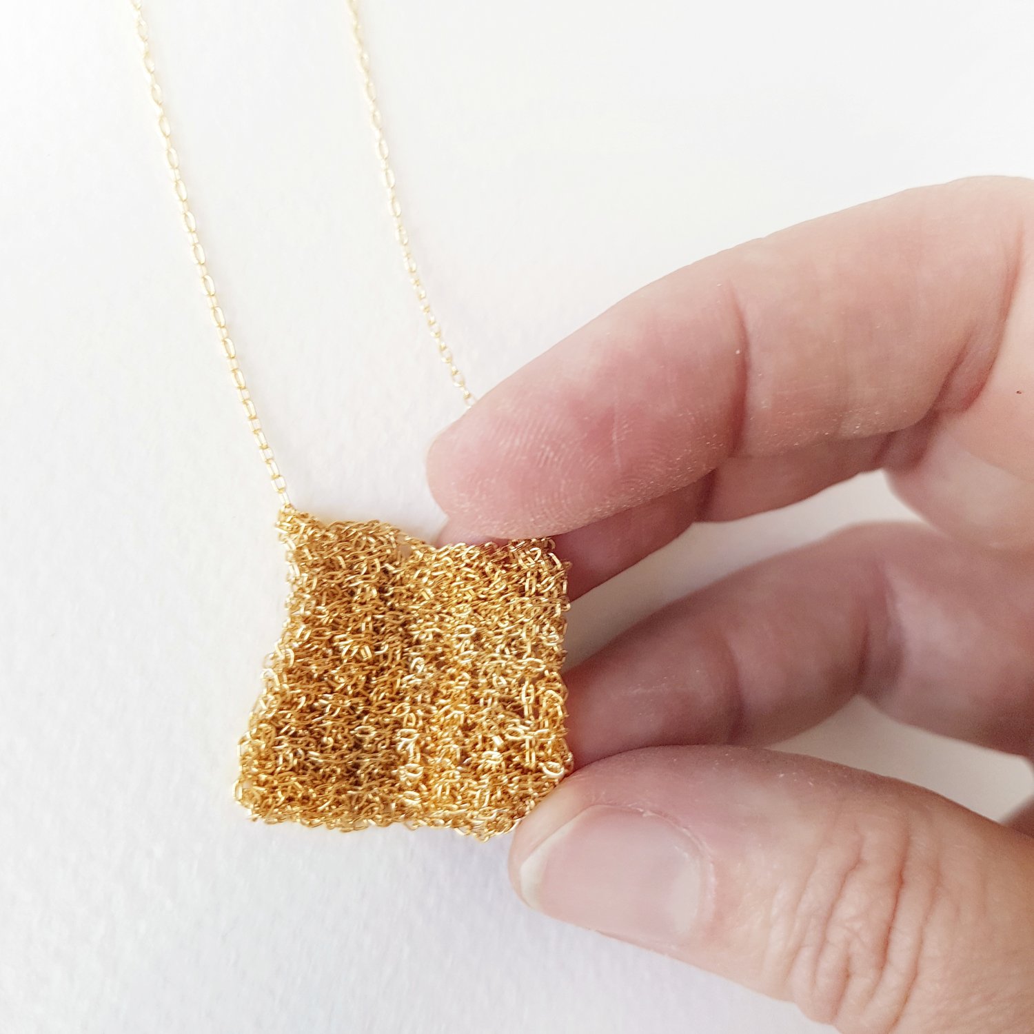 Image of SQUARE necklace goldfilled