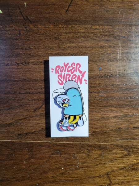 Image of ROYCER X SIREN 2” enamel pin