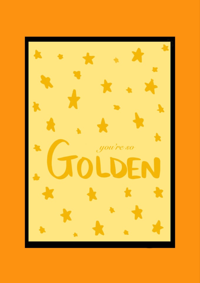 Image of A4 Golden Print