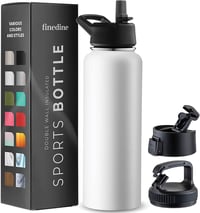 Triple-Insulated Stainless Steel Water Bottle with Straw Lid