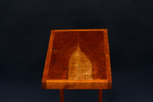 C-Shaped Sofa Table in Cherry