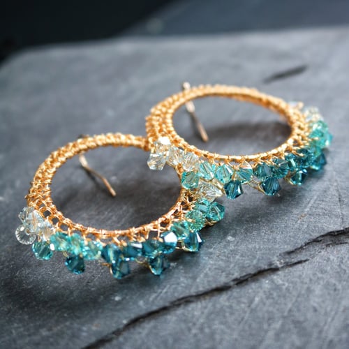 Image of STARGAZER HOOPS - Turquoise