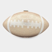 Image 3 of Ladies Bling Football Purse/Clutch w/Detachable Chain Strap