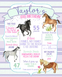 Lavender & Sage Pony Milestone Poster