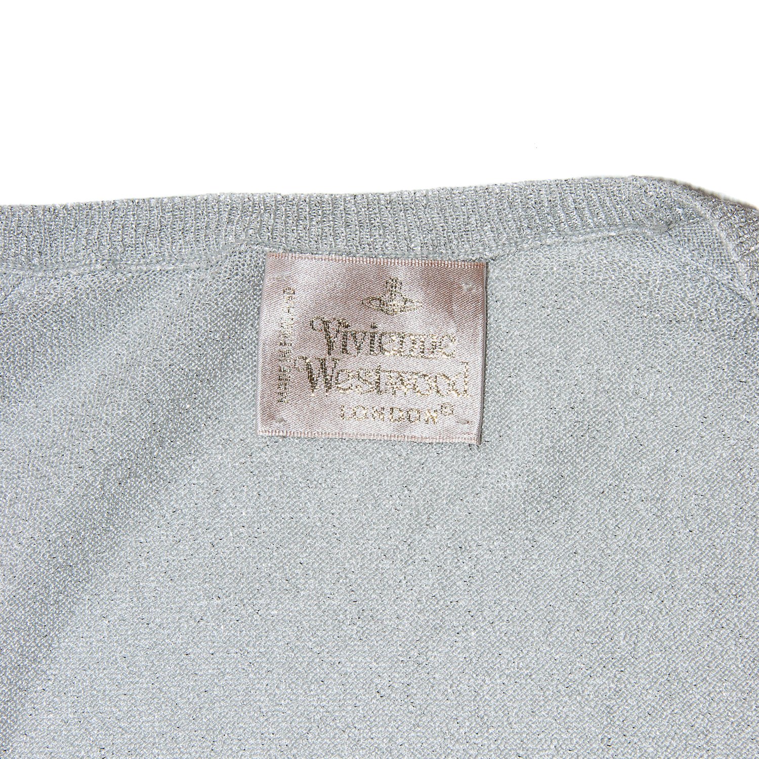Image of Vivienne Westwood 1990s Knitted Lamé Mini Dress