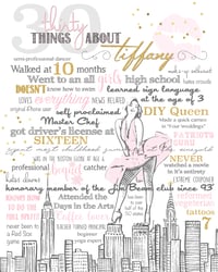Image 1 of Thirty Things, 30th Birthday Marilyn Monroe inspired Birthday Poster