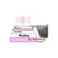 Image 1 of FASHION ILLUSTRATION ART PRINT: FASHION BOOKS