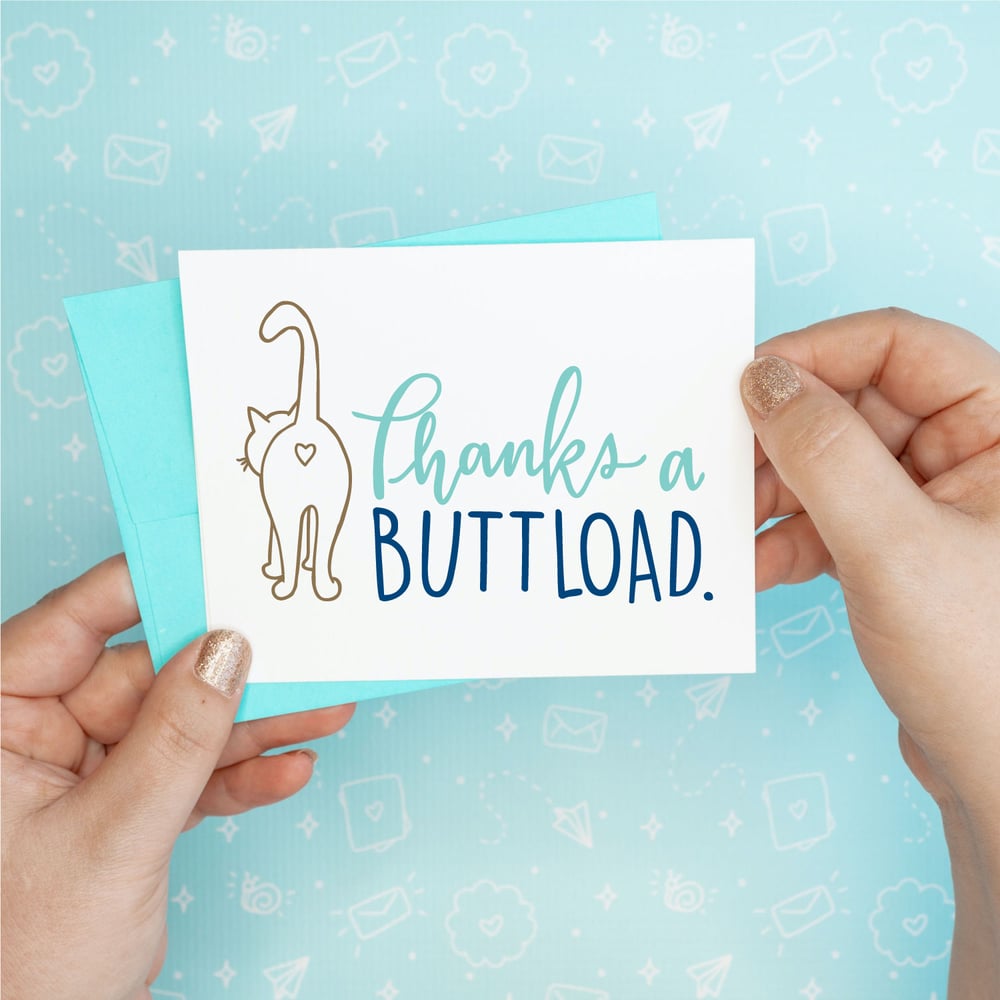 Image of Thanks a Buttload - Cat Card