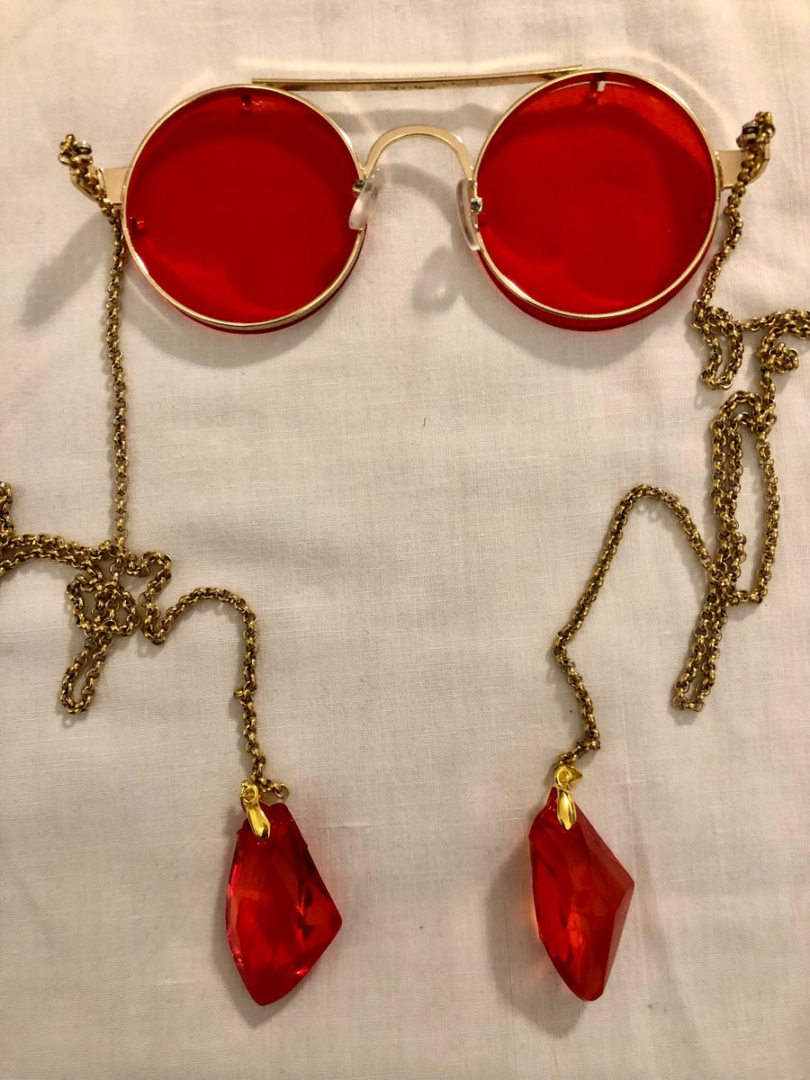 Image of Red round Chains Glasses