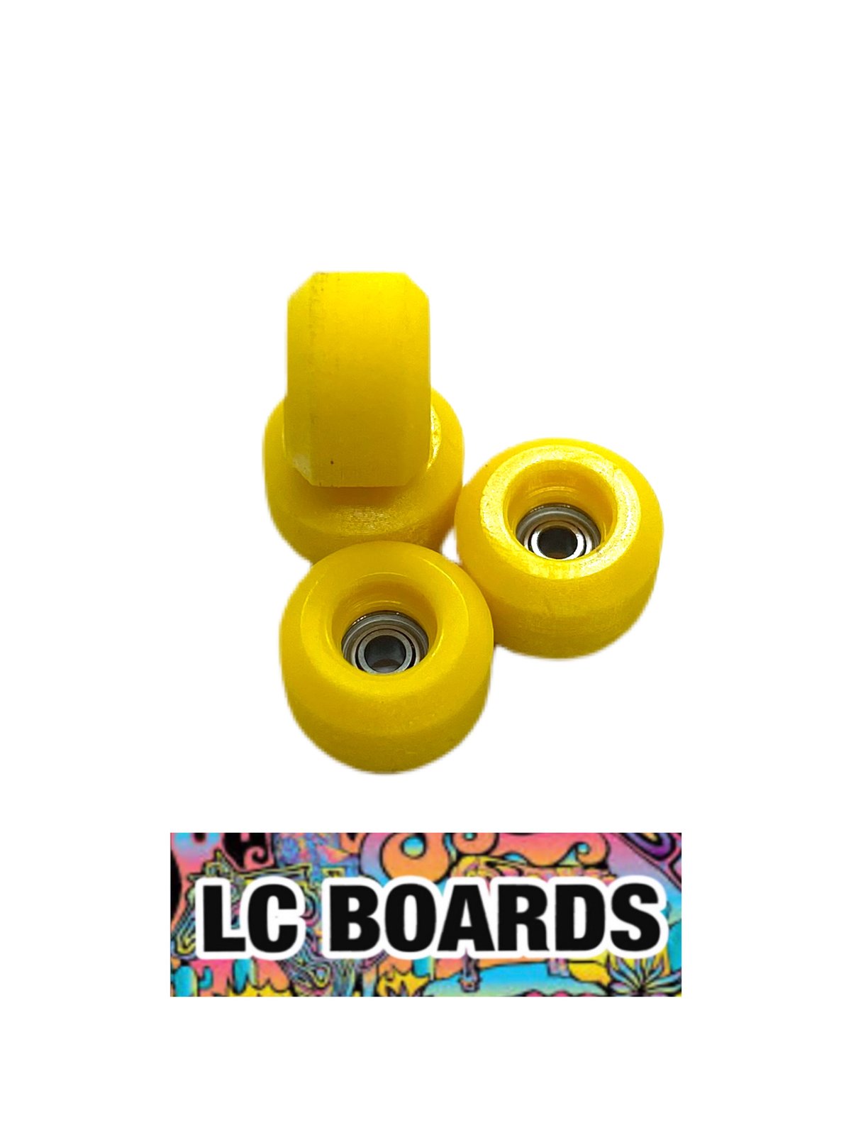 LC BOARDS Fingerboard Bearing Wheels High Quality Brand New-Yellow 