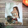 Apprentice Witch Signed Watercolor Print
