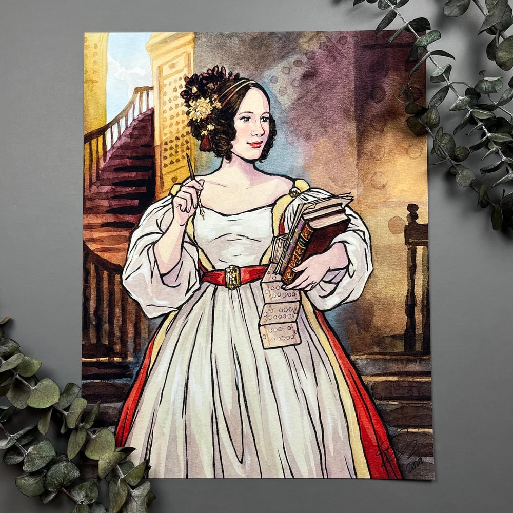 Ada Lovelace Signed Watercolor Print