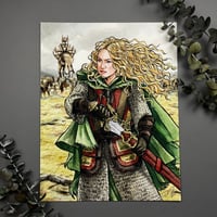 Image 1 of Eowyn "The Shieldmaiden" Signed Watercolor Print 